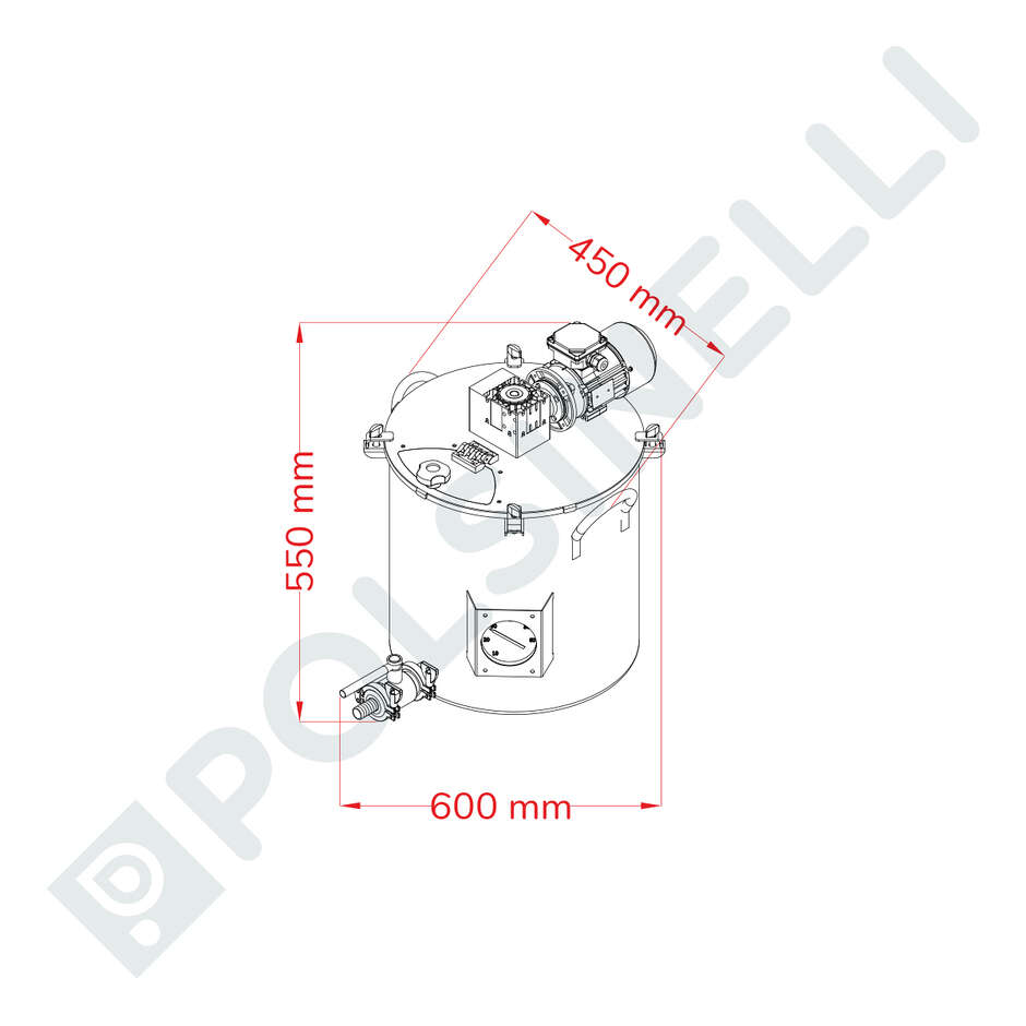 Cuve de brassage motorizée en acier inoxydable 35 L Clamp 